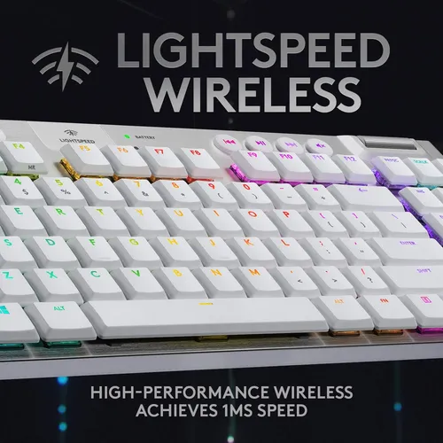 Teclado Mecánico Logitech, Inalámbrico, Retroiluminación Rgb