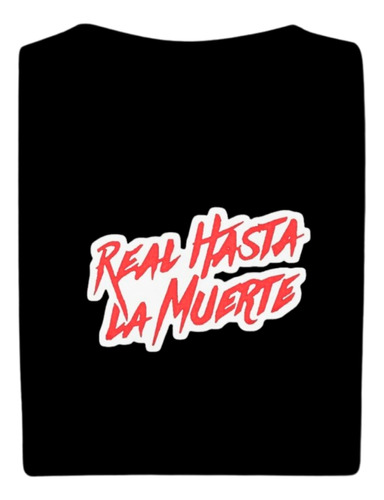 Remera Anuel Aa Real Hasta La Muerte Negro Algodón Trap