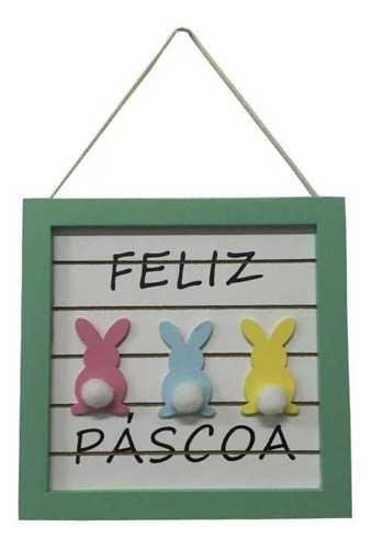 Marco de conejo de pascua de colores - 1 unidad - Rizzo