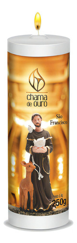 Vela Votiva São Francisco Com Linda Imagem 250g