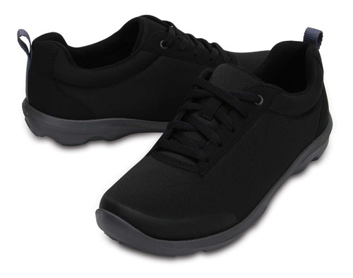 Tenis Crocs Dama Busy Day Stretch Lace-up Negro