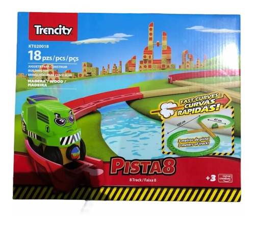 Trencity Pista Ocho Kit Avanzado 18 Piezas Para Construir