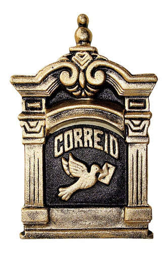 Caixa De Correios / Correspondencia  Para Embutir Muro Parede Colonial Aluminio Fundido Modelo 12 Excelente Acabamento