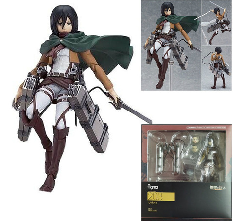 Attack On Titan Mikasa Ackerman Figma 203 Figura Modelo 15cm