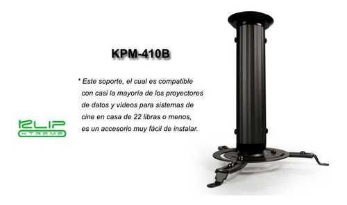 Imagen 2 de 2 de Base Proyector Klipxtreme Soporte Universal De Techo