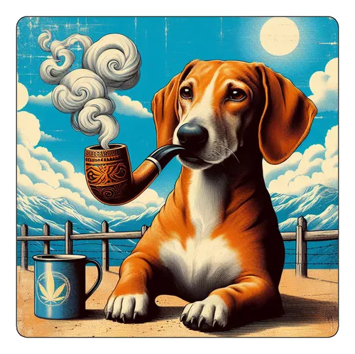 comprar Mousepad Perro Pipa Taza Marihuana Pintura Arte