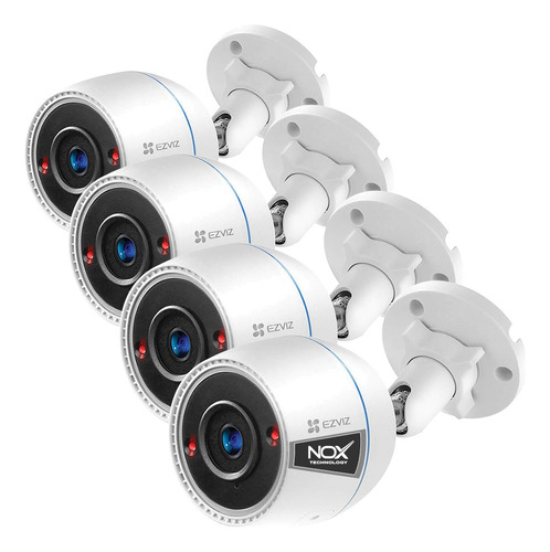 Combo X 4 Camara Wifi De Seguridad Ezviz H3c 1080p Exterior 