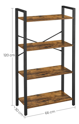 Estante Librero 4 Niveles Estilo Industrial
