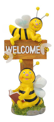 Lámpara Solar S Night Light Bee Welcome Para Decoración De J