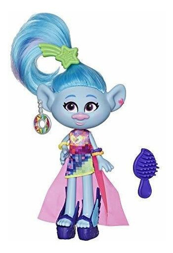 Trolls Dreamworks Glam Chenilla Fashion Doll Con Vestido, Za