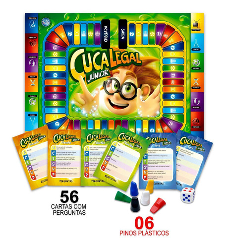 Imagem 3 de 7 de Jogo De Tabuleiro Educativo Cuca Legal Junior 300 Perguntas