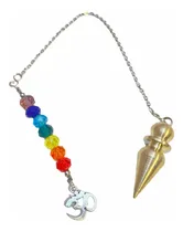 Comprar Péndulo De Bronce 7 Chakras + Funda. Reiki - Radiestesia