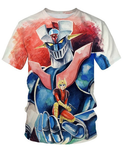 Nueva Camisa Estampada En 3d Del Anime Japonés Mazinger Z