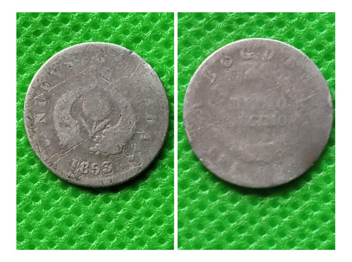 Medio Décimo 1853 Bogotá, Plata