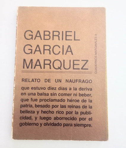 Retrato De Un Náufrago -editorial Tusquets- García Márquez (Usado)
