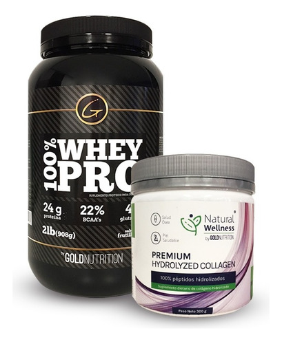Pack Proteina + Colageno - Whey Pro 2lb + Premium Collagen Sabor Chocolate + Sin Sabor