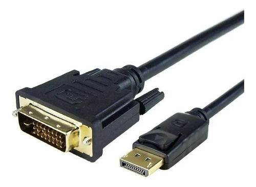 Cabo Adaptador Displayport Para Dvi Macho 1,8m Cor Preto