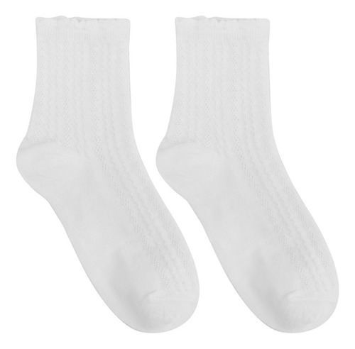 Calcetines Blancos De Malla De Algodón Transpirables, Calcet