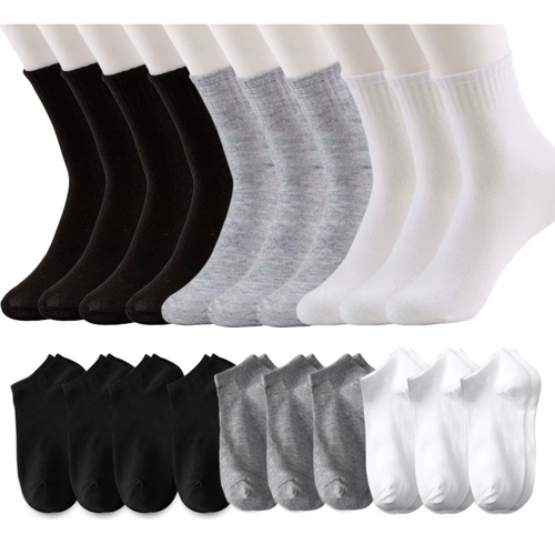 20 Pares Calcetines Cortos Deportiva Hombres Unisex Calceta