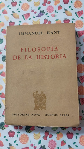 Filosofia De La Historia - Immanuel Kant - Editorial Nova