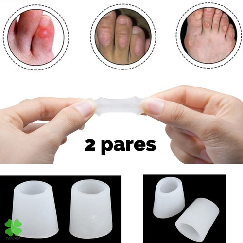 Imagem 4 de 10 de 2 Pares Protetor Separador Dedo Pé Silicone Anti Calos Bolh