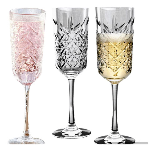 Set De Copas Elegante Para Champagne Mimosas Brindis Bar 4pz