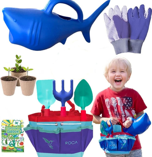 Kit Herramientas Jardinería Cultivo Plantas Para Niños 