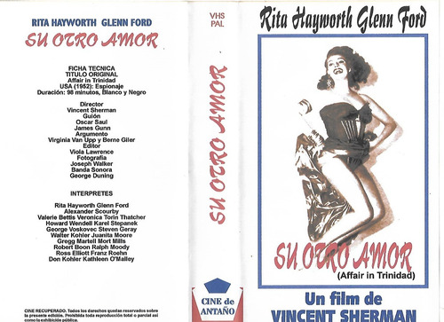 Su Otro Amor Vhs Affair In Trinidad Rita Hayworth