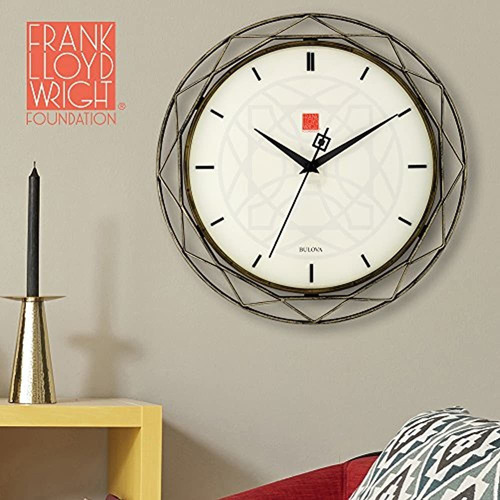 Bulova Frank Lloyd Wright Luxfer Prism Reloj De Pared 14 Bro