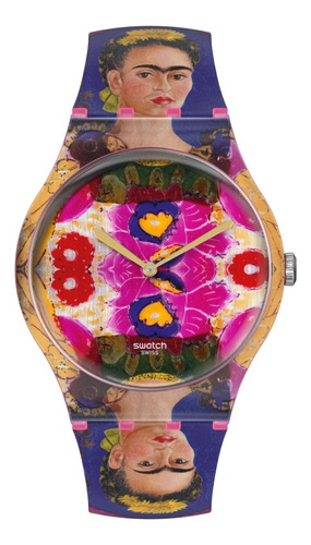 Reloj Swatch The Frame By Frida Kahlo Suoz341 Unisex