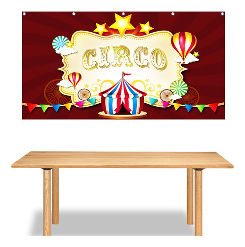 Painel Circo Em Lona Aniversário Festa 155x90cm