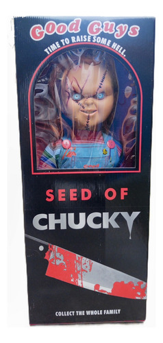 Chucky Con Cicatrices De Vinil Con Caja Y Sonido
