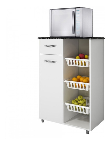 Organizador De Armários De Cozinha Pnr Móveis 50248(1) Branco Do 36cmx 68cm X  36cm