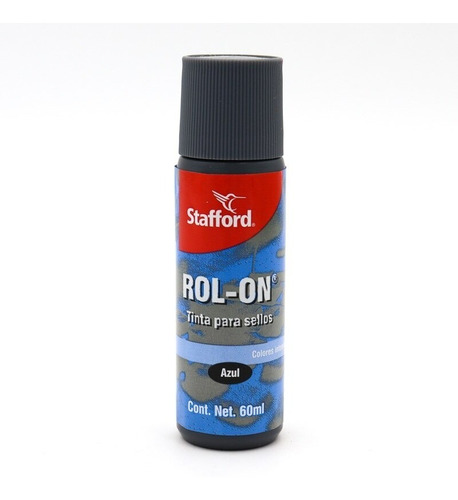 Tinta Para Sellos Rol-on 60ml Azul Marca Stafford