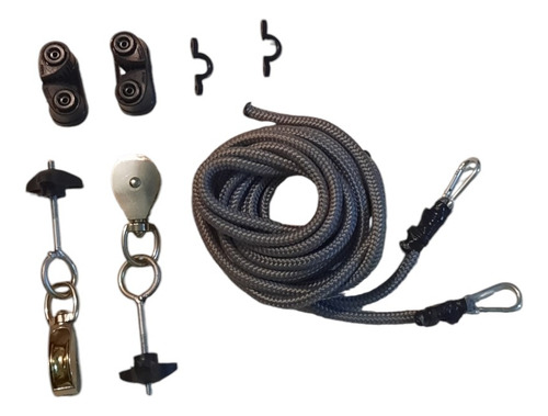 Set Para Reformer Pilates. Roldana, Mordaza Y Cuerdas