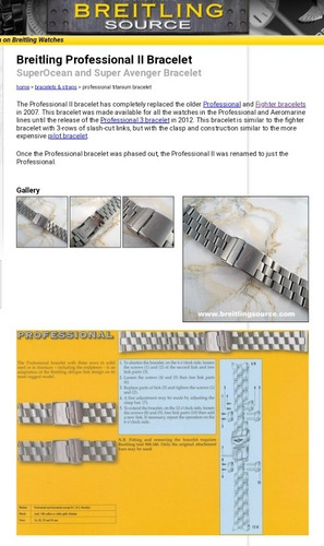 Breitling Pulseira Original Nova 22 Mm Professional I I