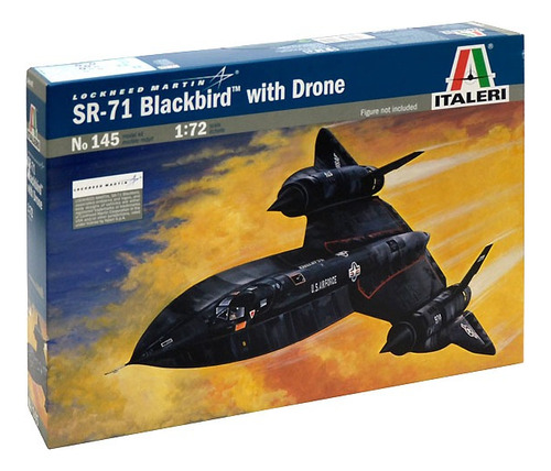 Lockheed Sr-71 Blackbird With Drone - 1/72 - Italeri 145