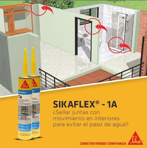 Sellador De Poliuretano Sikaflex 1a Cart 300 Ml Color Gris 