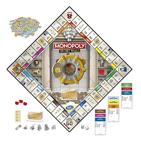 Juego De Mesa Monopoly Secret Vault Para Niños De 8 Años E