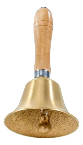 Timbre De Mano De 3.15 Pulgadas Con Madera De Latón Macizo..