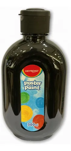 Témpera Infantil 300ml Colores Intensos Lavables No Tóxicos Color Negro