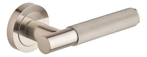Manija Picaporte Doble Inox. Puerta Bocallaves Retroceso Niquel