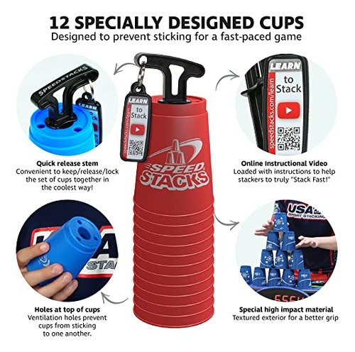 Sport Stacking Speed Stacks Competitor Red 12 Copos Com Cron