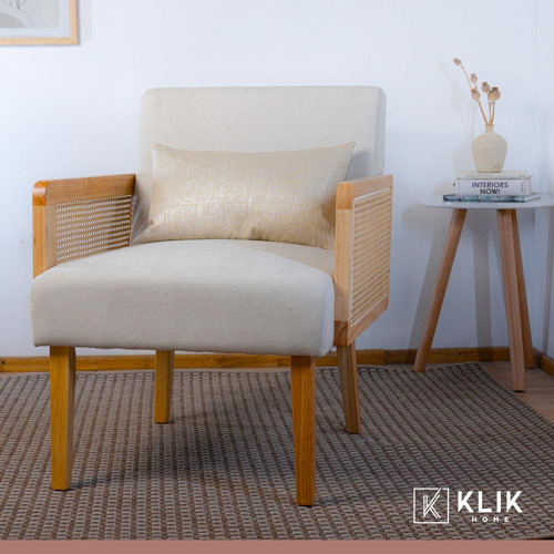 Sillon Madera Rattan Relaxia - Blanco