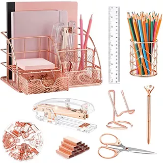 Rose Gold Desk Organizers And Accessories Office Suppli...