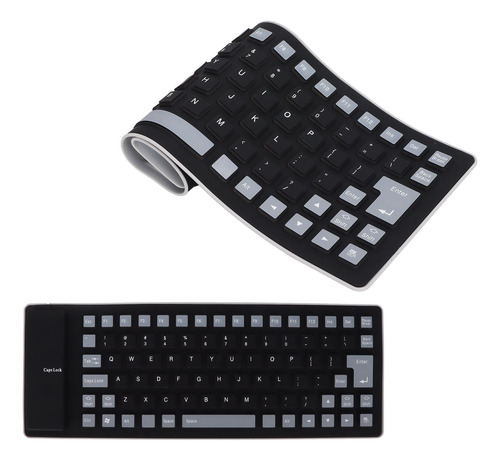 Teclado Bluetooth Flexible De Silicona 107 Teclas Portátil