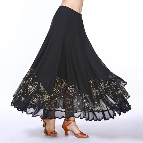 Falda De Baile Moderno Estándar Nacional Para Mujer Flamenco