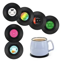 Comprar  Posavasos De Vinilos - 6 Posavasos De Disco Moda Estilo Bar