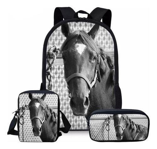 Mochilas/conjunto Multifuncionais De 3 Peças Para Cavalos