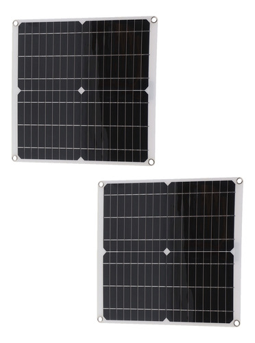 Panel Solar, 2 Piezas, 25 W, 50 A, Juego De Cables De Contro